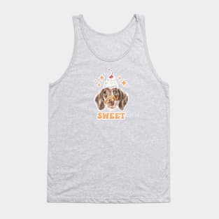 Sweet Chocolate Dachshund with a Cherry on Top! Tank Top